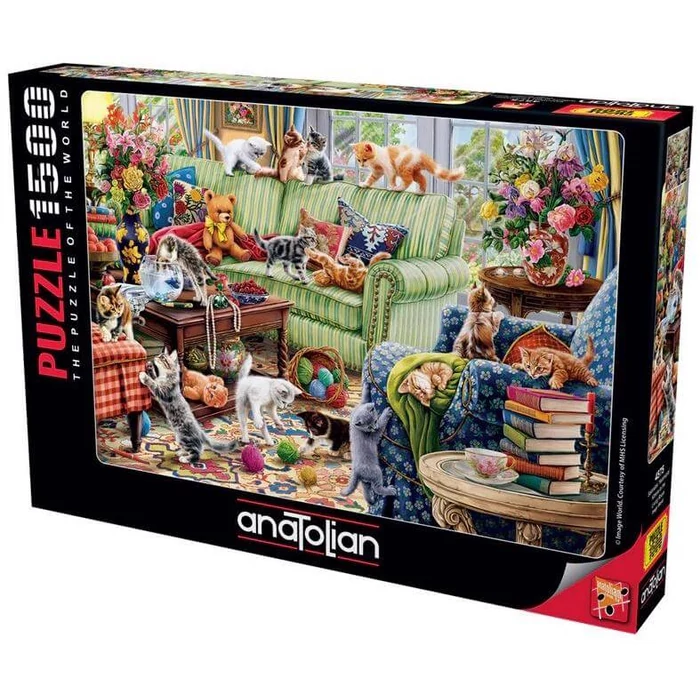 Anatolian 4575 - Kittens in the Living Room - 1500 db-os puzzle