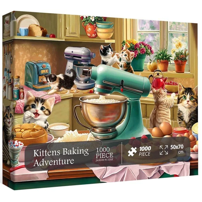 Bboldin Z-1171 - Kittens Baking Adventure - 1000 db-os puzzle