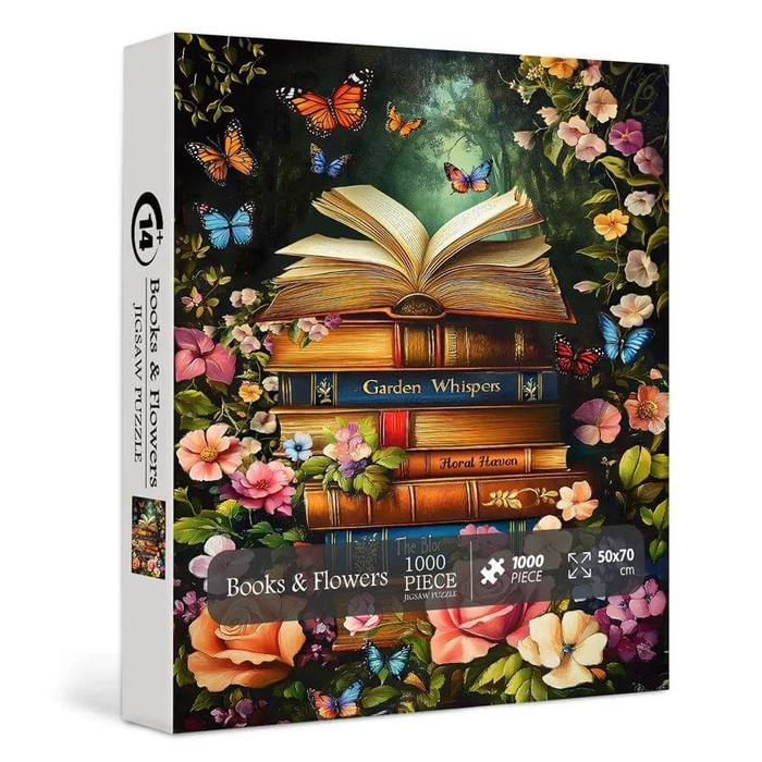 Bboldin Z-1418 - Books & Flowers - 1000 db-os puzzle