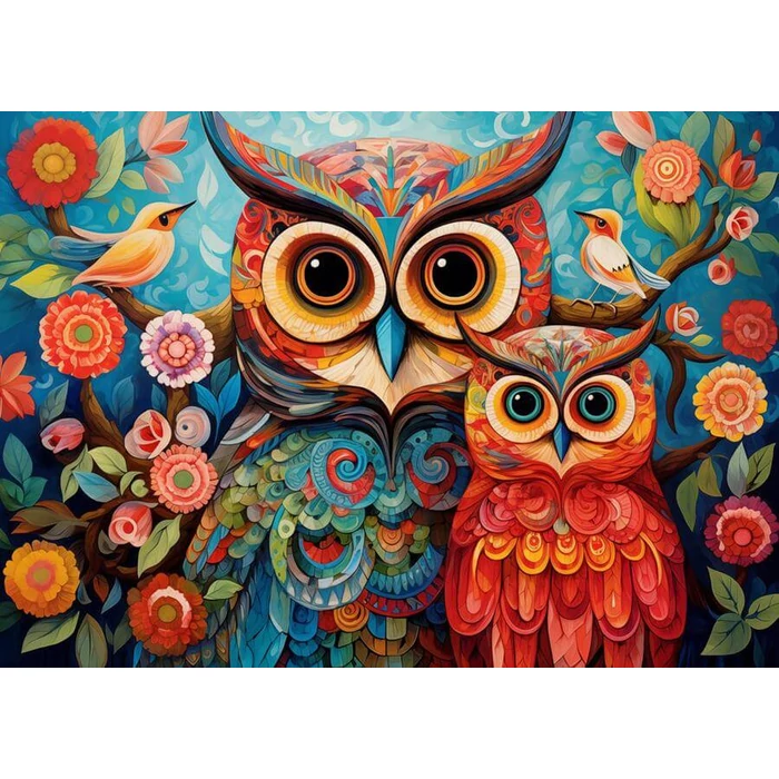 Bboldin Z-537 - Floral Owl - 1000 db-os puzzle