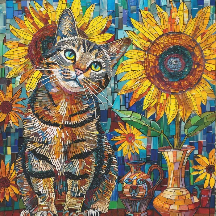 Bboldin Z-631 - Sunflower Cat - 1000 db-os puzzle