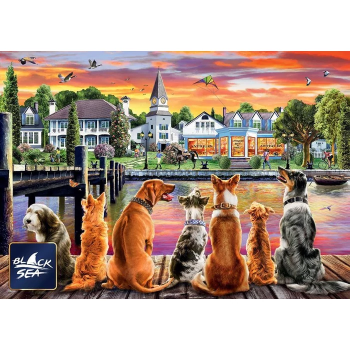 Black Sea  BS72109 - Dogs on the Quay - 1000 db-os puzzle