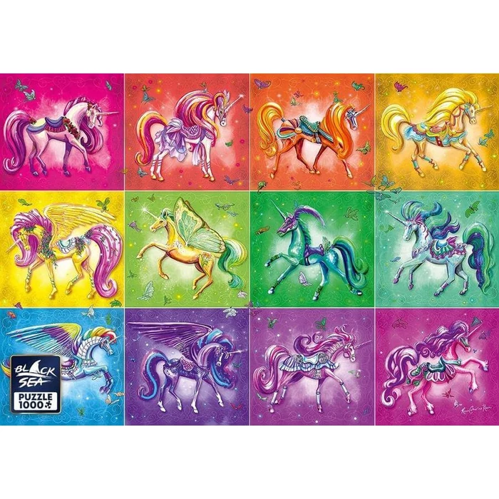 Black Sea  BS72217 - Rainbow Unicorns - 1000 db-os Premium puzzle
