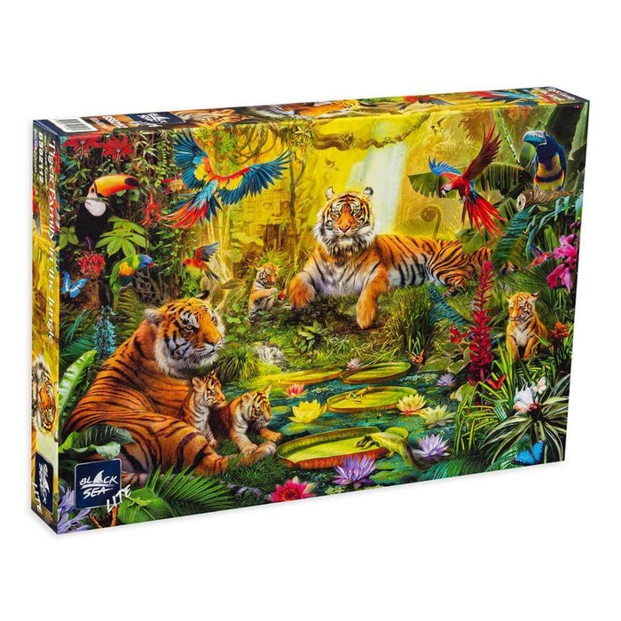 Black Sea  BS82112 - Tiger Family in the Jungle - 1000 db-os puzzle