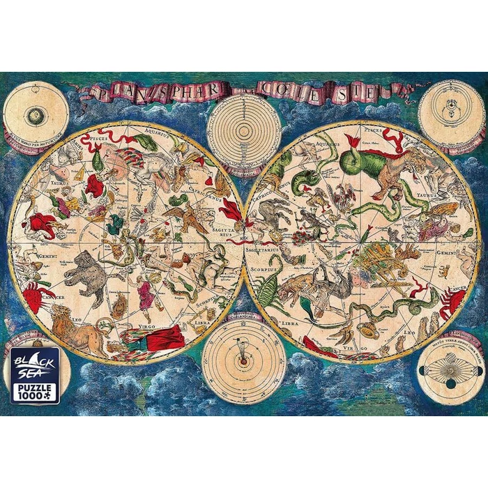 Black Sea  BS82231 - Sky Map, 1670, Frederick de Witt - 1000 db-os puzzle