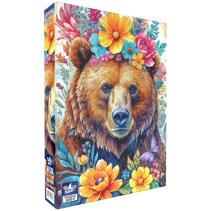 Black Sea  BS82402 - Among the Flowers - Bear - 500 db-os puzzle