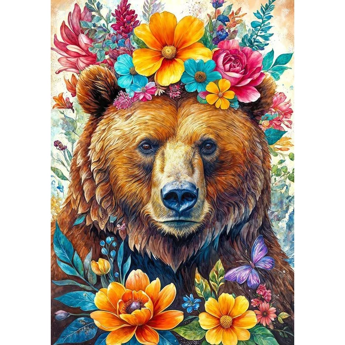 Black Sea  BS82402 - Among the Flowers - Bear - 500 db-os puzzle