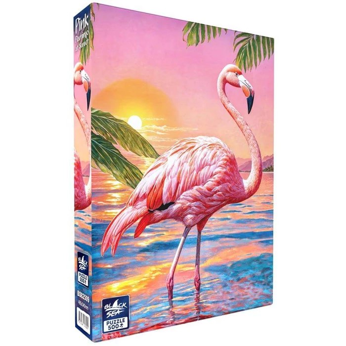 Black Sea  BS82509 - Pink Flamingo at Sunset - 500 db-os puzzle