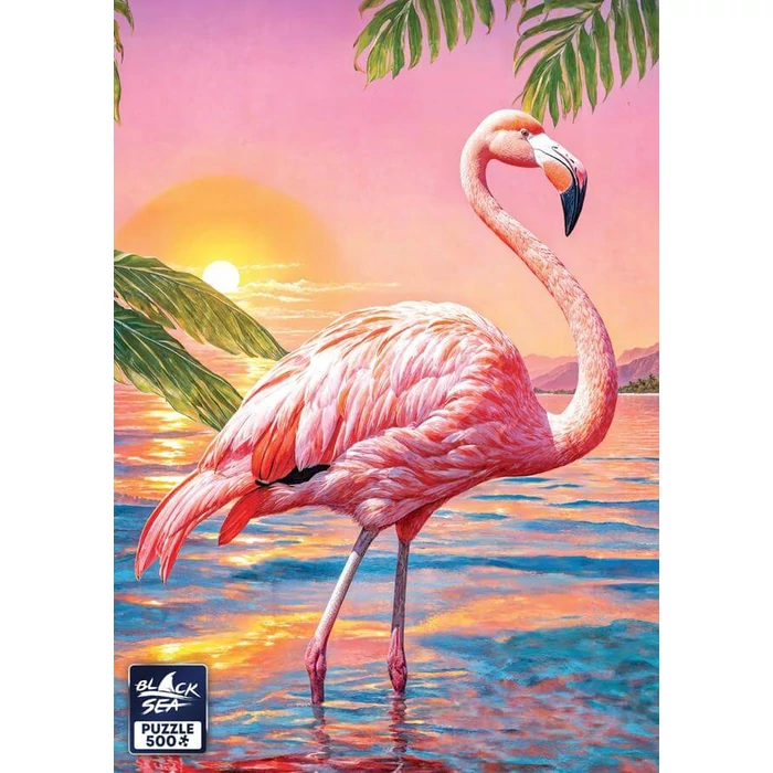 Black Sea  BS82509 - Pink Flamingo at Sunset - 500 db-os puzzle