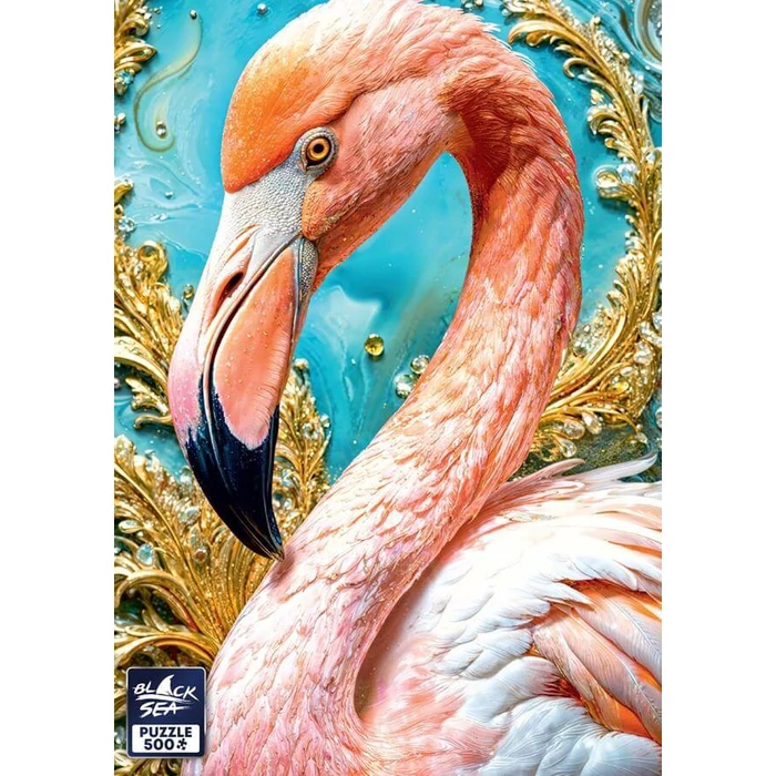 Black Sea  BS82522 - Precious creatures - Pink flamingo - 500 db-os puzzle