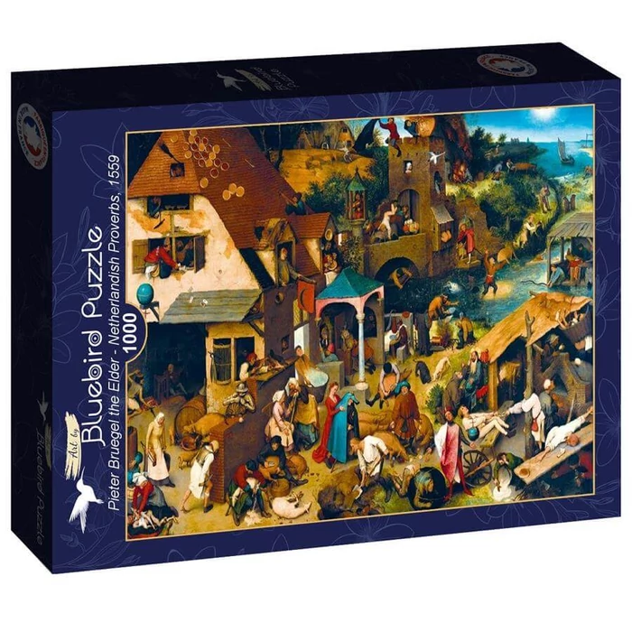 Bluebird 60226 - Pieter Bruegel the Elder - Netherlandish Proverbs 1559 - 1000 db-os Art by puzzle
