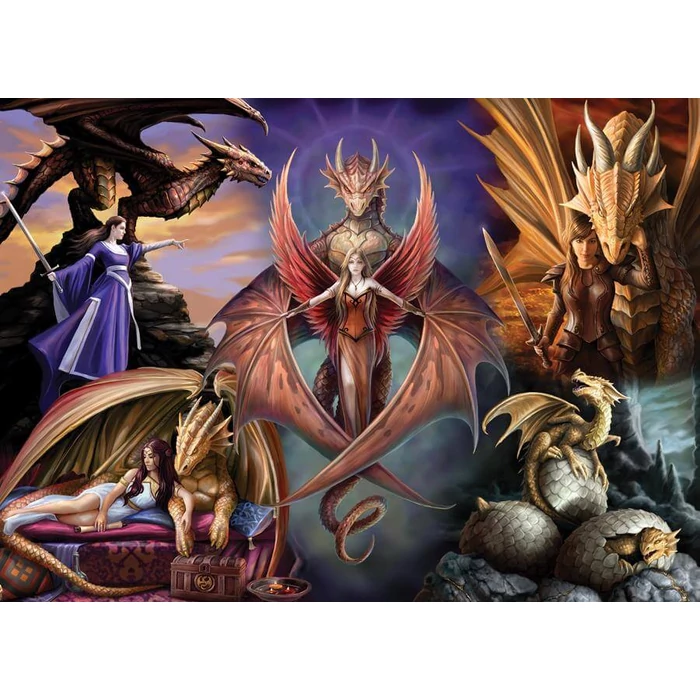 Bluebird 90837 - Anne Stokes - Dragon Fellowship - 1000 db-os puzzle