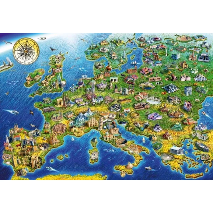 Bluebird 90558 - European Landmarks - 1000 db-os puzzle