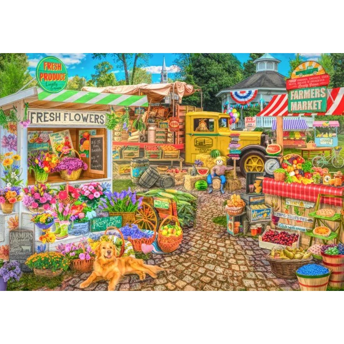 Bluebird 90683 - Farmers Market Spring Summer Season - 1000 db-os puzzle