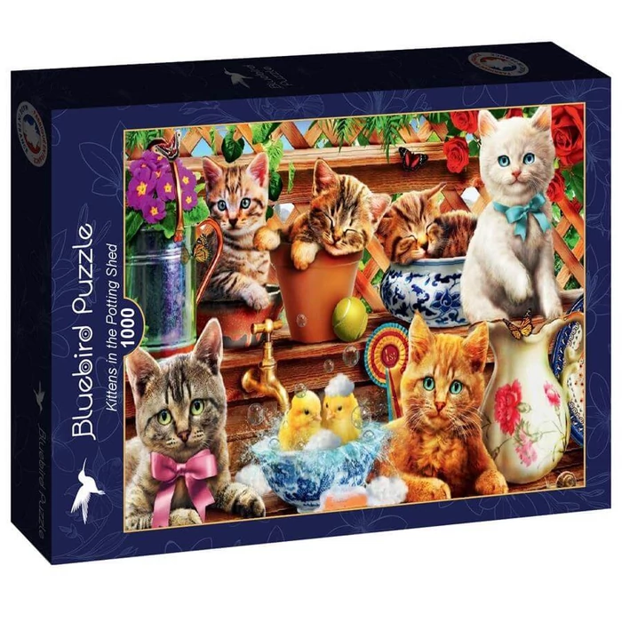 Bluebird 90769 - Kittens in the Potting Shed - 1000 db-os puzzle
