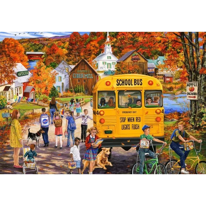 Bluebird 90749 - The School Bus - 1000 db-os puzzle