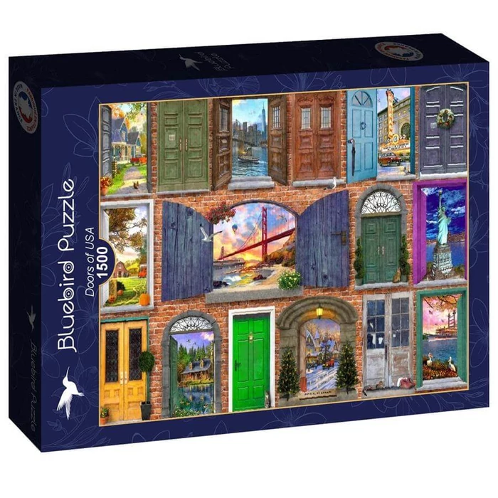 Bluebird 90672 - Doors of USA - 1500 db-os puzzle