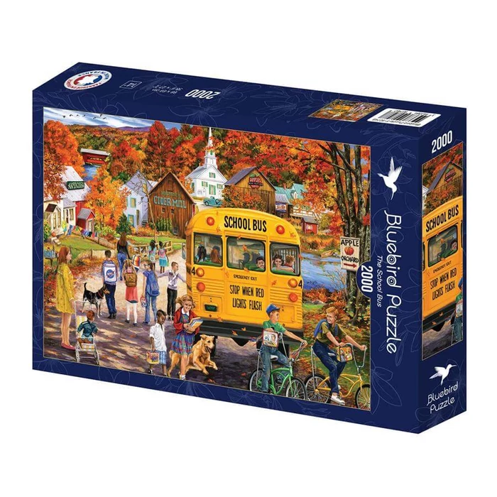 Bluebird 90748 - The School Bus - 2000 db-os puzzle