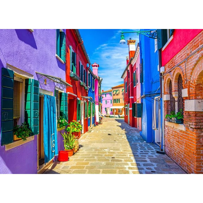 Bluebird 90946 - Colourful Houses - Burano - 500 db-os puzzle