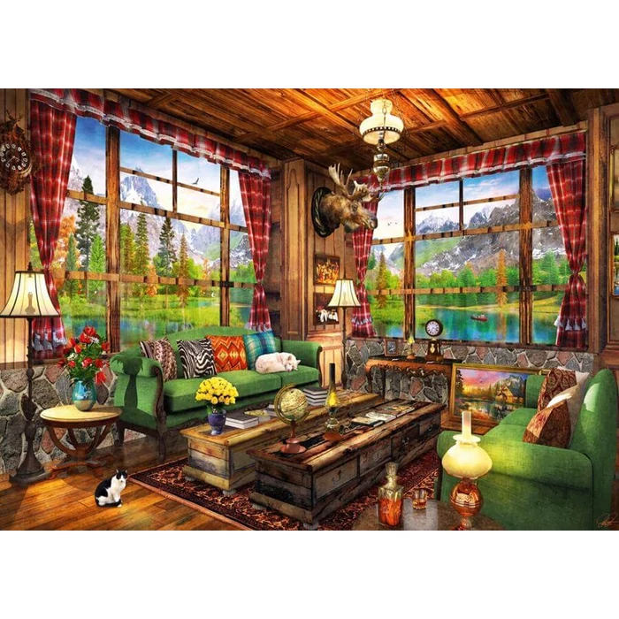 Bluebird 90677 - Mount Cabin View - 500 db-os puzzle