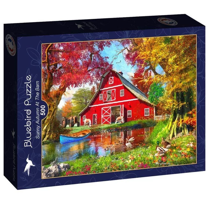 Bluebird 90687 - Sunny Autumn At The Barn - 500 db-os puzzle