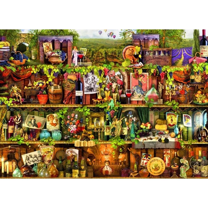 Bluebird 90723 - Wine Shelf - 500 db-os puzzle