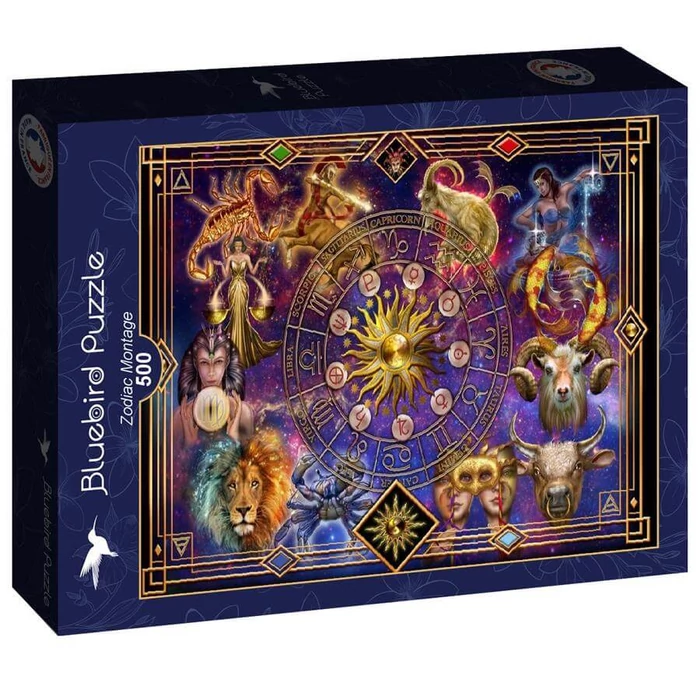 Bluebird 90856 - Zodiac Montage - 500 db-os puzzle