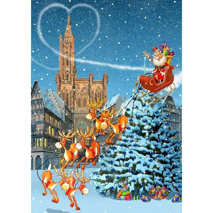 Bluebird 90066 - Strasbourg Cathedral at Christmas - 104 db-os puzzle