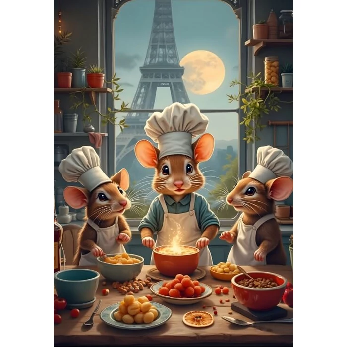 Bluebird 91008 - Little Chefs of Paris - 1000 db-os puzzle