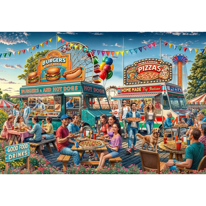 Bluebird 91016 - Food Trailer - 1000 db-os puzzle