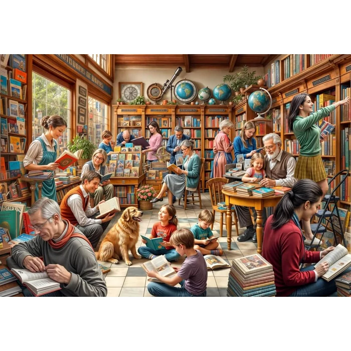 Bluebird 91032 - Bookstore - 1000 db-os puzzle
