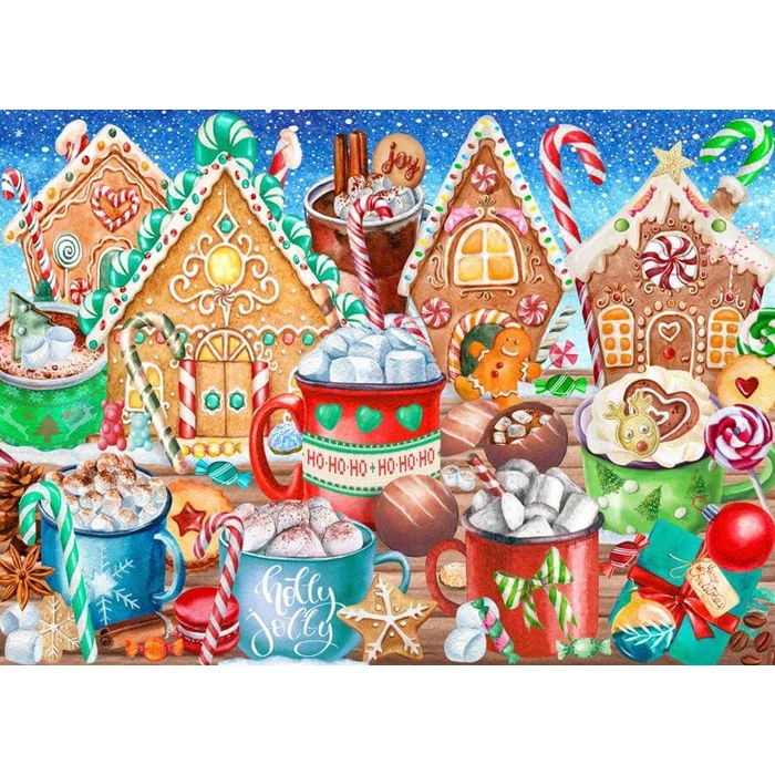 Bluebird 91077 - Candy Canes And Cocoa - 500 db-os puzzle