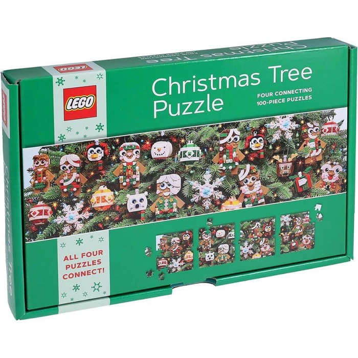 Chronicle Books 32805 - LEGO Christmas Tree - 4 x 100 db-os puzzle