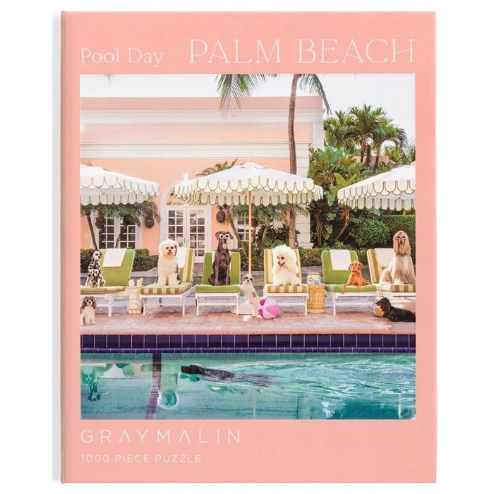 Galison 83814 - Pool Day Palm Beach, Gray Malin - 1000 db-os puzzle könyv alakú dobozban