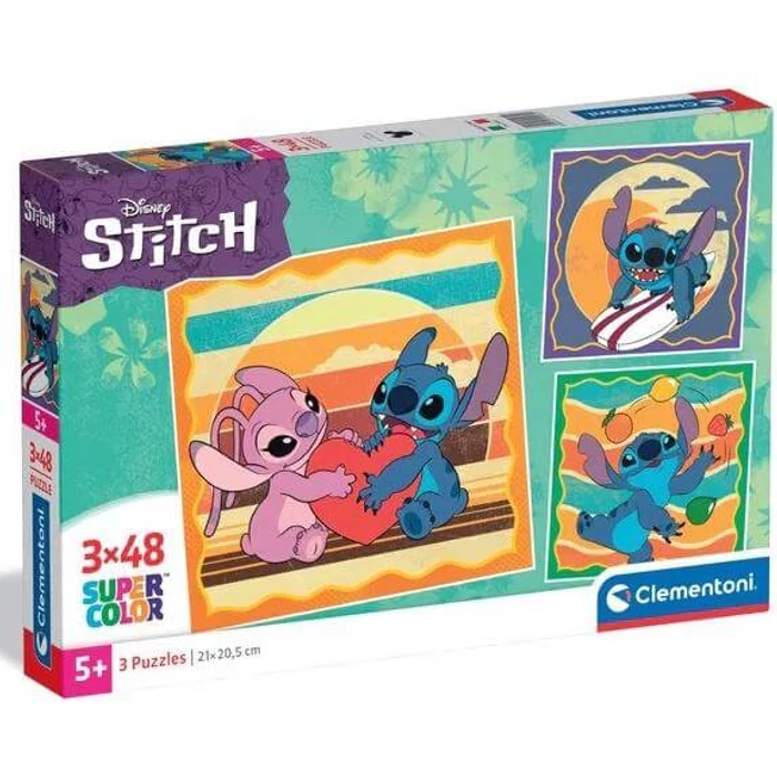Clementoni 25062 - Stitch - 3 x 48 db-os puzzle