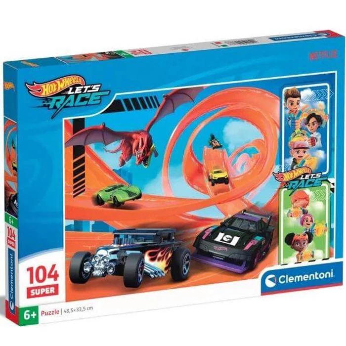Clementoni 25776 - Hot Wheels - 104 db-os puzzle