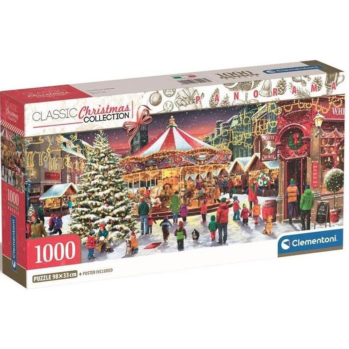 Clementoni 39928 - Karácsony a városban - 1000 db-os Panoráma puzzle