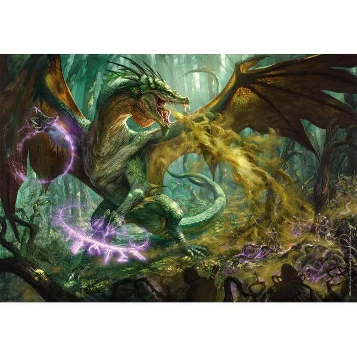 Clementoni 39961 - Dungeons and Dragons - Zöld Sárkány - 1000 db-os puzzle