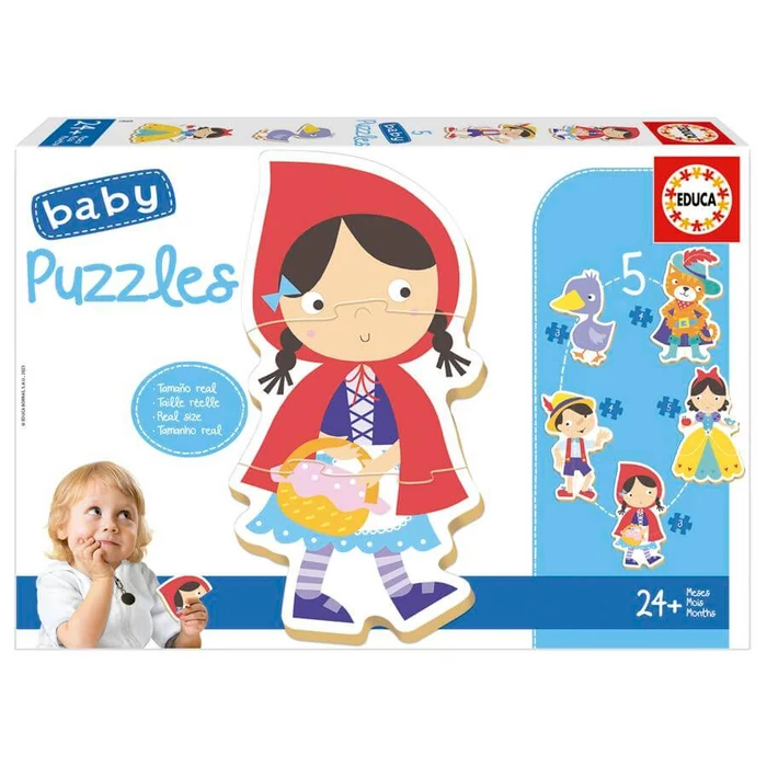 Educa 19669 - Baby sziluett puzzle - Kedvenc meséim - 3,4,5 db-os puzzle