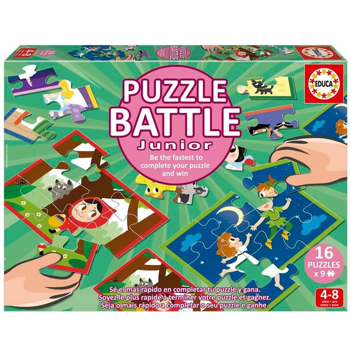 Educa Puzzle párbaj Junior társasjáték - Mesék (20117)