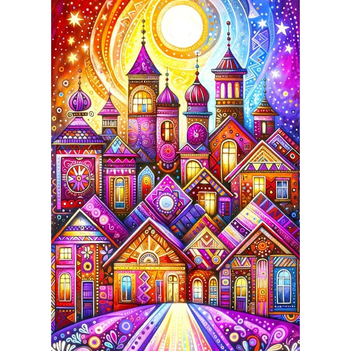 Enjoy 2268 - Violet Town - 1000 db-os puzzle