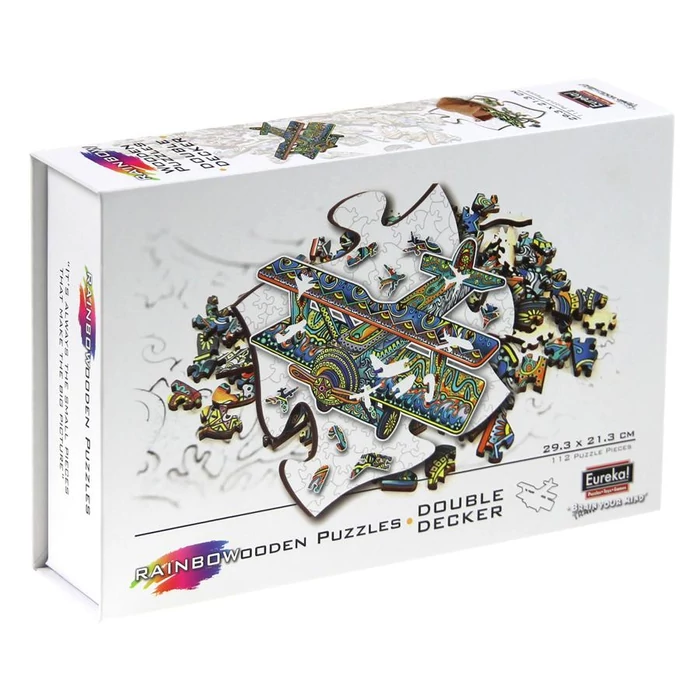 Eureka EUR34664 - Kétfedelű repülőgép - 112 db-os Rainbow Fa puzzle