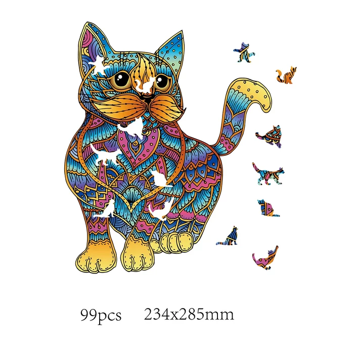 Eureka EUR34657 - Cica - 99 db-os Rainbow Fa puzzle