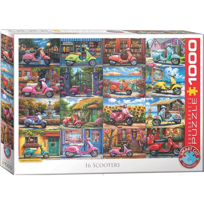 EuroGraphics 6000-5916 - 16 Scooters - 1000 db-os puzzle