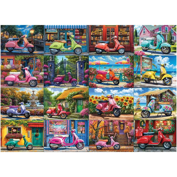 EuroGraphics 6000-5916 - 16 Scooters - 1000 db-os puzzle