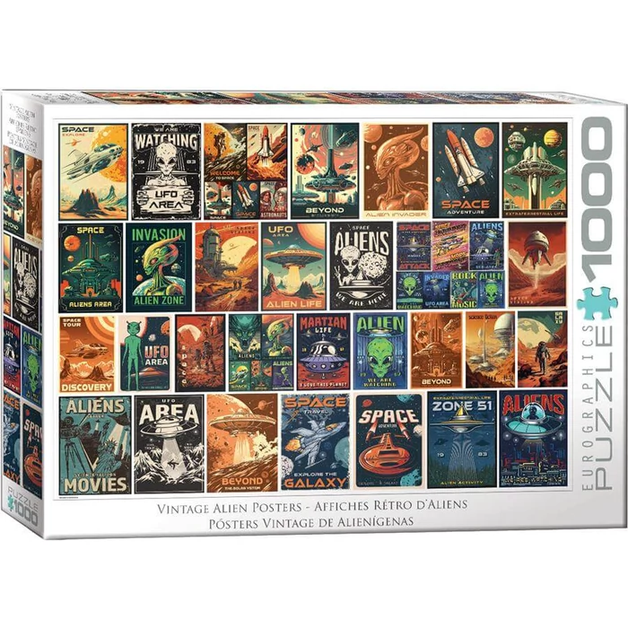 EuroGraphics 6000-5927 - Alien Invasion Collage - 1000 db-os puzzle
