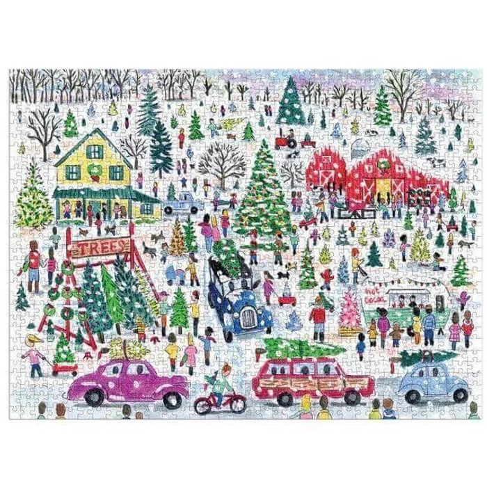 Galison 75840 - Christmas Tree Farm, Michael Storrings - 1000 db-os Fóliás puzzle