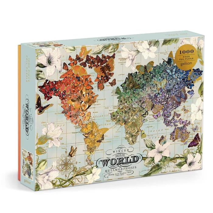 Galison 84651 - Winged Metamorphosis, Wendy Gold - 1000 db-os Fóliás puzzle