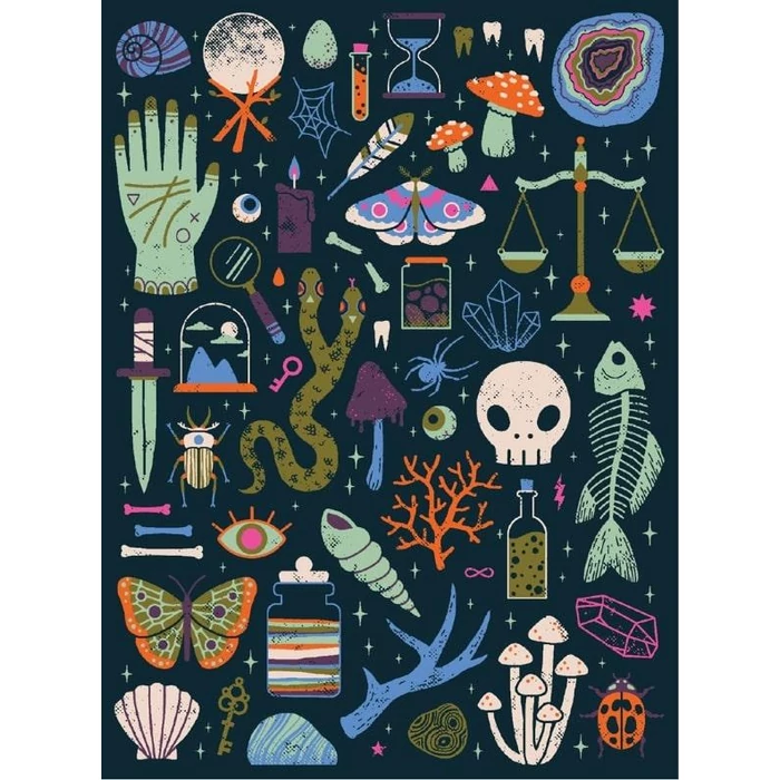 Galison 82534 - Occult and Curious - 1000 db-os Foszforeszkáló puzzle