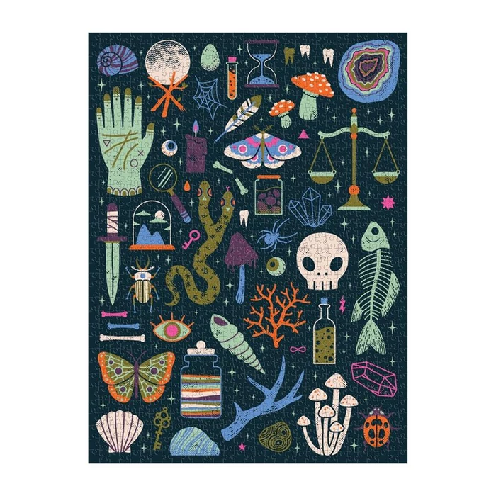Galison 82534 - Occult and Curious - 1000 db-os Foszforeszkáló puzzle